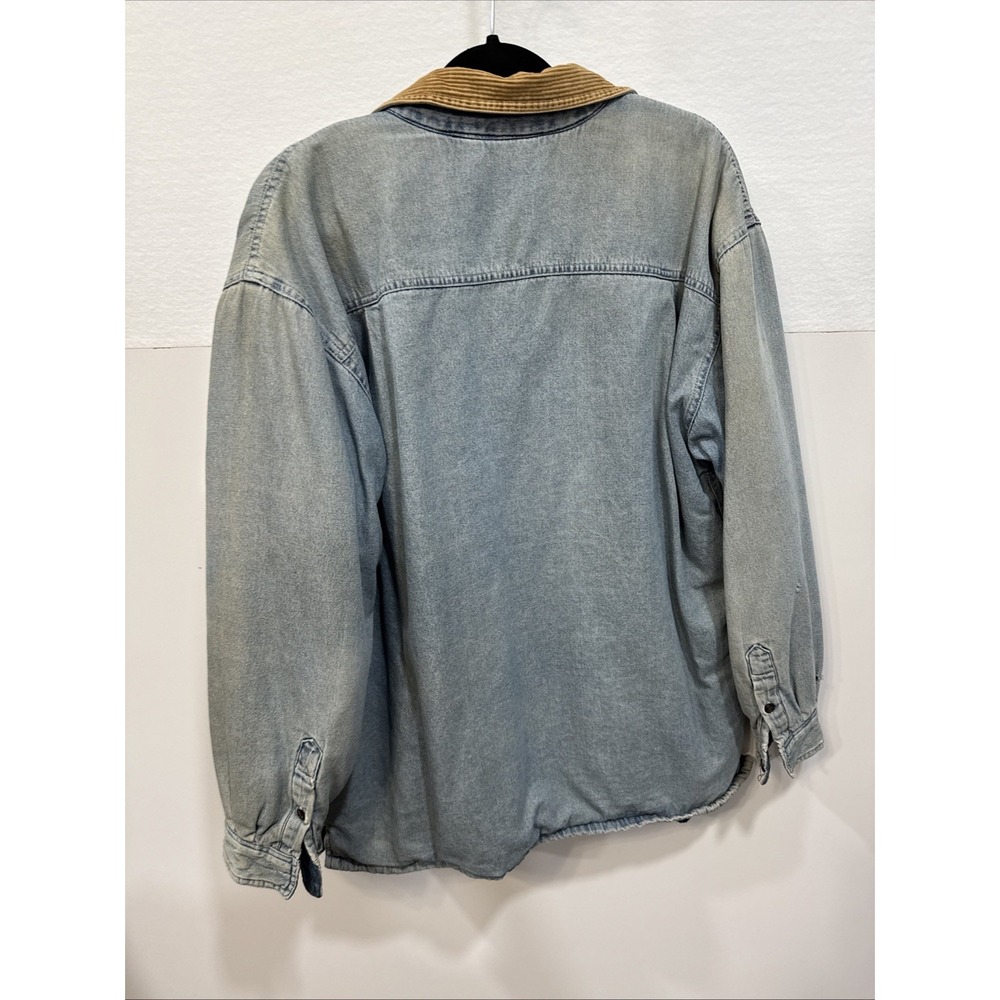 Wolverine Men's Distressed Lined Jean‎ Jacket Shirt Size: Fits Like A L Or XL - Picture 16 of 16